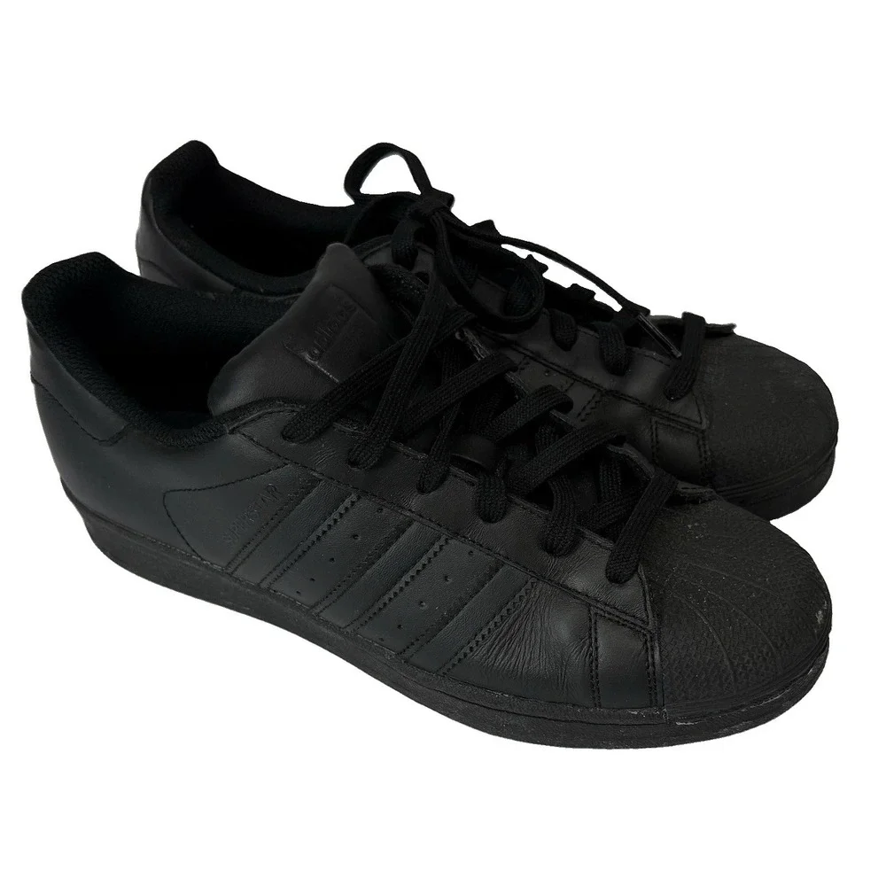 Adidas Superstar Foundation J Core Black-Black B25724 Sneaker Size 7 - Picture 1 of 8